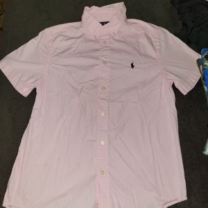 Boys Polo Ralph Lauren Button Down Short Sleeve Shirt, Size L (14-16)